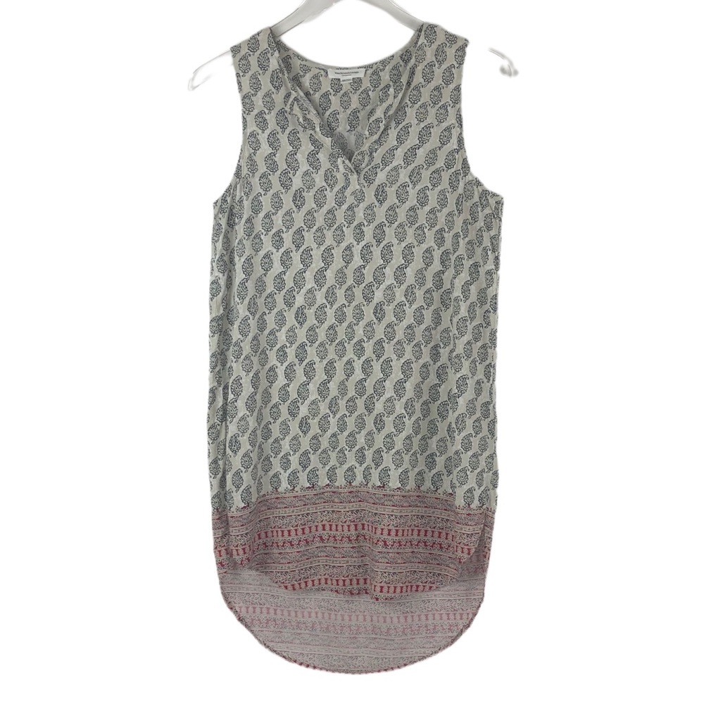 Beach Lunch Lounge Sleeveless Hi Lo Tunic Top